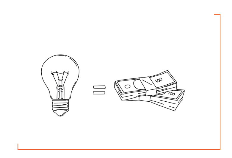 creative ideas lightbulb money