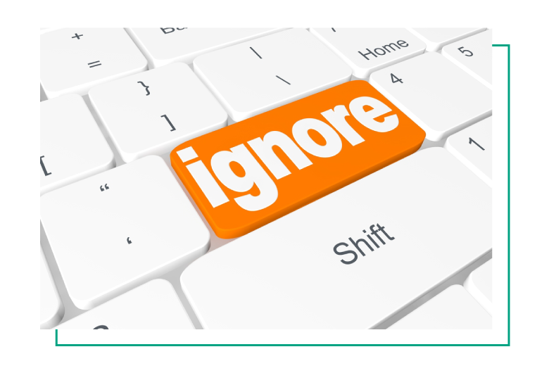 orange ignore button on keyboard